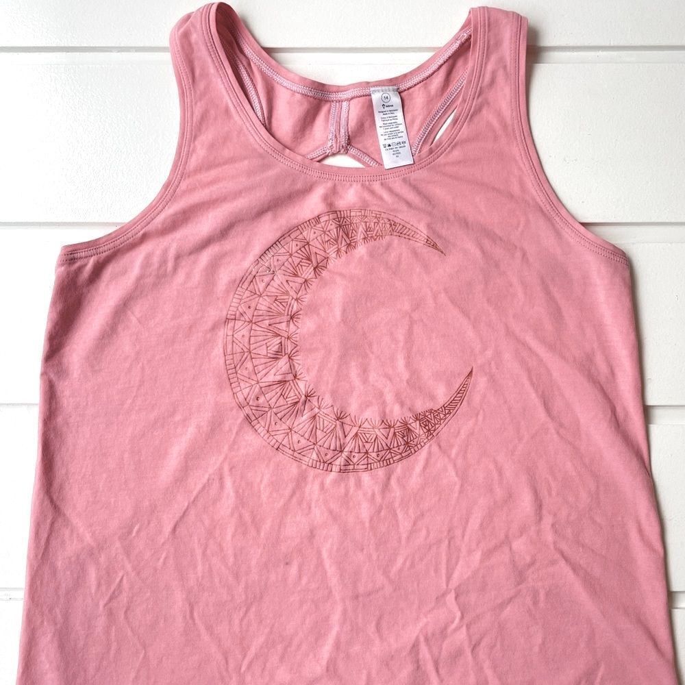 Ivivva By Lululemon Pink Moon Tank Top Size 14